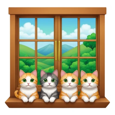 Cats on Windowsills sticker