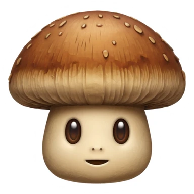 Brown Veiny mushroom head sticker