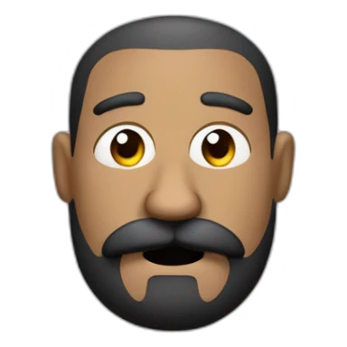 hombre gordo de pelo negro y cabeza redonda con un gran bigote durmiendo sticker