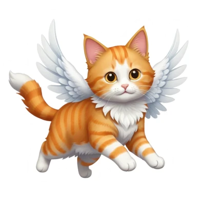 flying cat sticker