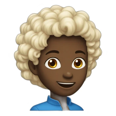 Un jeune congolais, les cheveux bleus et qui a das dents de vampire. sticker