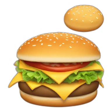 un hamburger qui mange un hamburger sticker