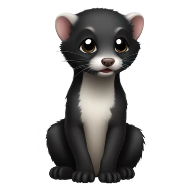 Black Ferret by dishwasher  sticker