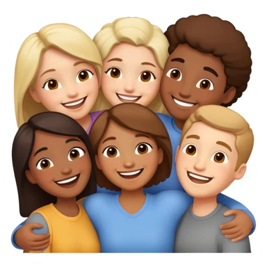 happy friends sharing a moment sticker