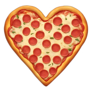 pizza in the shape of a heart for Valentine's Day sticker