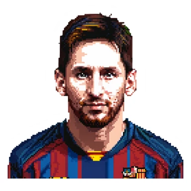 portrait of Lionel Messi sticker