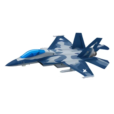 F-23 raptor with blue and navy camouflage  sticker