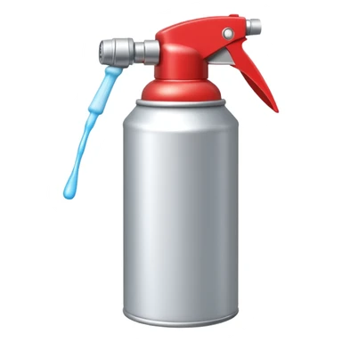 foam spray can object icon, aerosol can with foam coming out, shiny metal + plastic cap, 3D cartoon, mobile game icon style, centered, clean background, no text, no watermark
 sticker