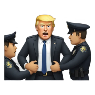 trump-getting-arrested sticker