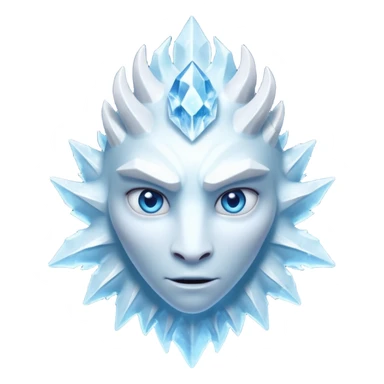 ice creature portrait, head and shoulders only, frozen crystal skin, glowing blue eyes, frost aura, sharp icy textures, fantasy winter vibe, 3D cartoon, mobile game icon style, clean background, no text, no watermark
 sticker