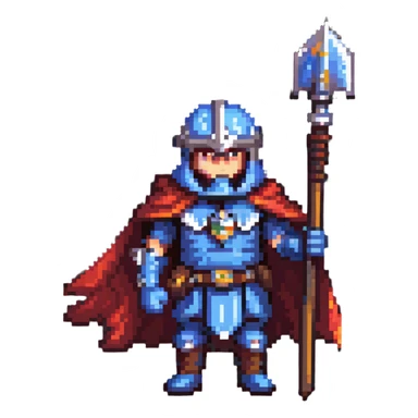War lord with cape and spear sticker
