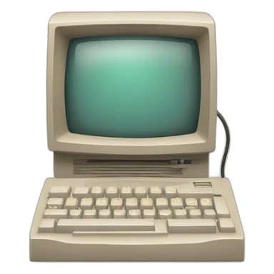 retro computer writing "Oldschool" sticker