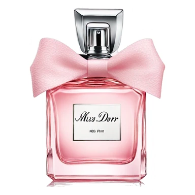 Light pink Miss Dior perfume with bow sticker