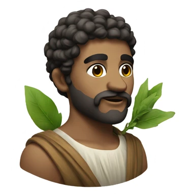 Virgil the Greek poet with laurel sticker