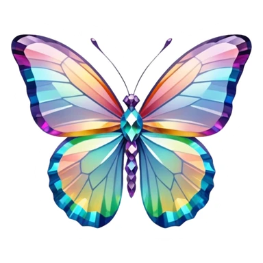 butterfly shaped 56-carat iridescent diamond sticker