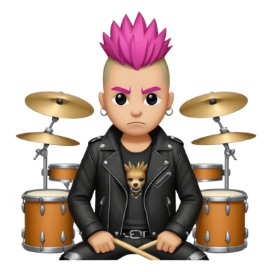 drummer animal punk sticker