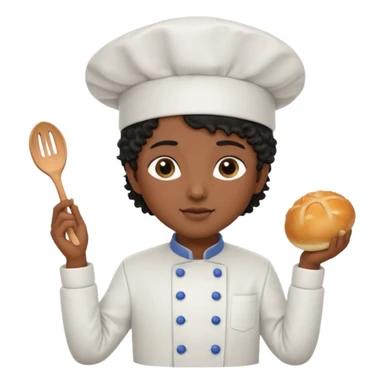 Una chef pelinegra con rulos sticker