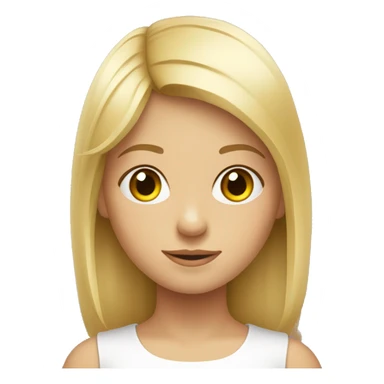 Niña rubia con flequillo rubia sticker