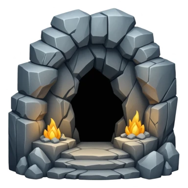A deep cave entrance surrounded by rugged stone.




















































 sticker