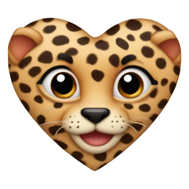 Heart with cheetahprint sticker