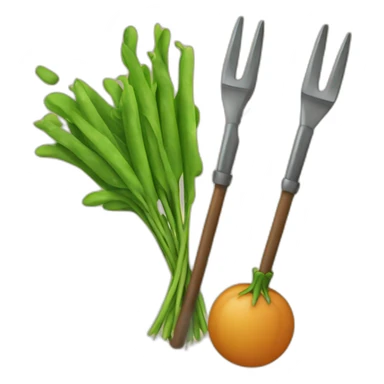 pitchfork with farmer sticker