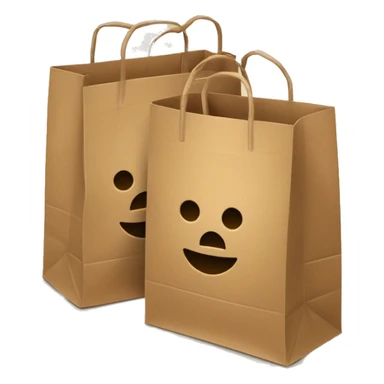 I need two shopping bags but its should be from brown paper and no invoice on it sticker
