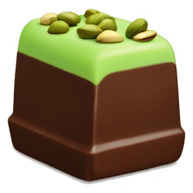 A bar of Dubai chocolate filled with Green pistachio cream sticker