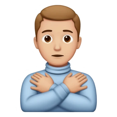 Man crossing arms around his neck choking  sticker