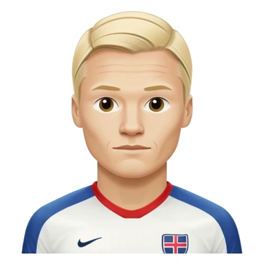 Erling Haaland soccer player in Norway jersey number 9 sticker