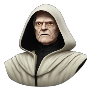 Sexy Emperor Shiev Palpatine (scarred and deformed, black hood, robe) Star Wars The return of the jedi sticker