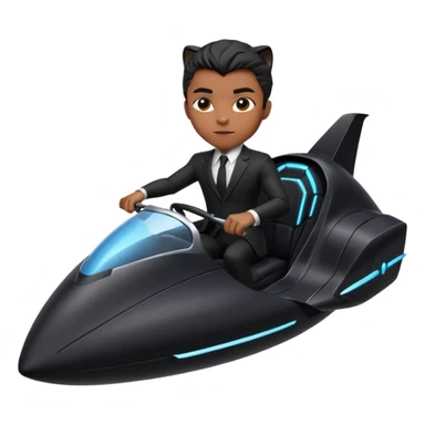 black panther driving glider sticker
