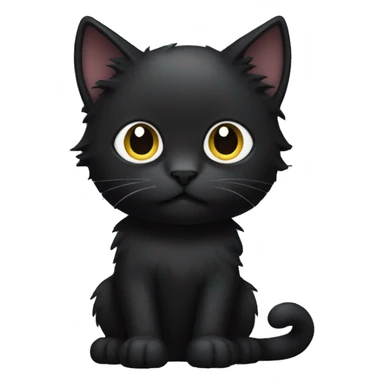 black cat with long hair wearing a github t-shirt sticker