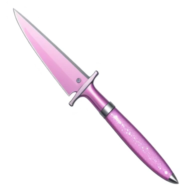 Pink ombré knife with glitter sticker