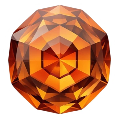 chatoyant gemstone crystla layered colors dark brown and dark orange 3d png background matte sticker