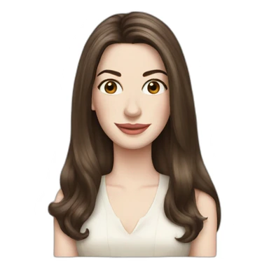 Anne Hathaway with long hair sticker