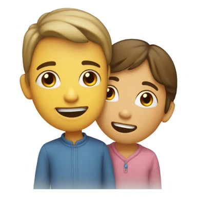 Un garçon et une fille qui s’embrassent  sur la bouche sticker