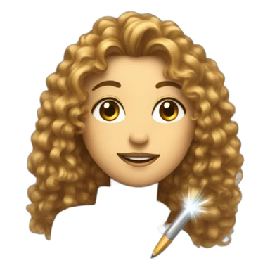 sparkles on pen and paper sticker