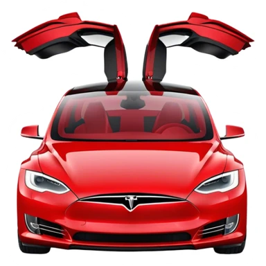 Tesla Model S - Tesla (Model Year: 2022) (Iconic colour: Red) sticker