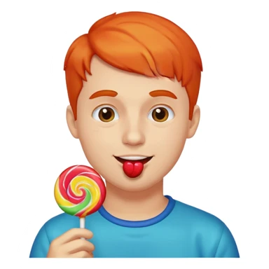 Guy eating lollipop sticker