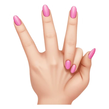 Perfectly manicured pink nails middle finger flipping someone off sticker
