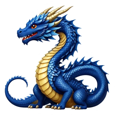 majestic Navy blue dragon sticker