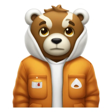 Foto de un personaje de fre fire con ropa de oso blanco sticker