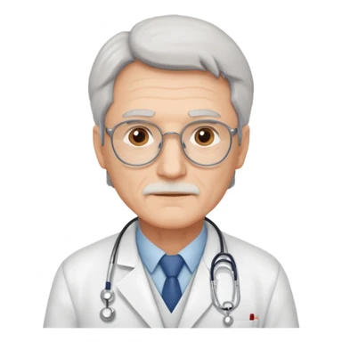 Older male doctor  sticker