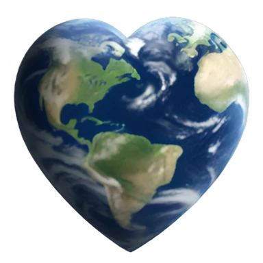 Heart going from earth to the moon  sticker