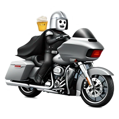 TinMan riding black Harley road glide sticker
