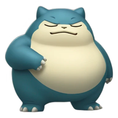 Snorlax shows a like sticker