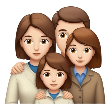 White Canadian family with brown hair NO BLACK PEOPLE sticker