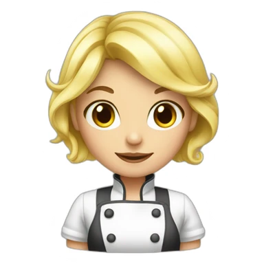 blonde girl dressed as a cooker sticker