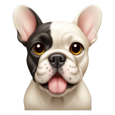 Dog French bulldog beige with  sticker