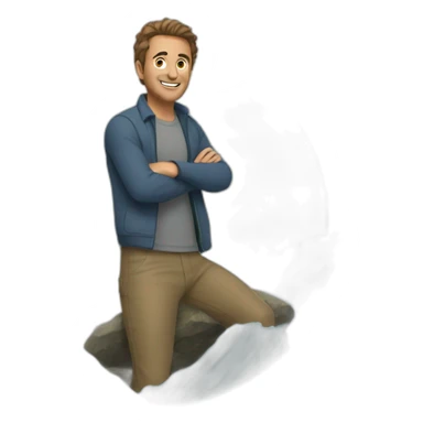 dick rivers in a river sticker